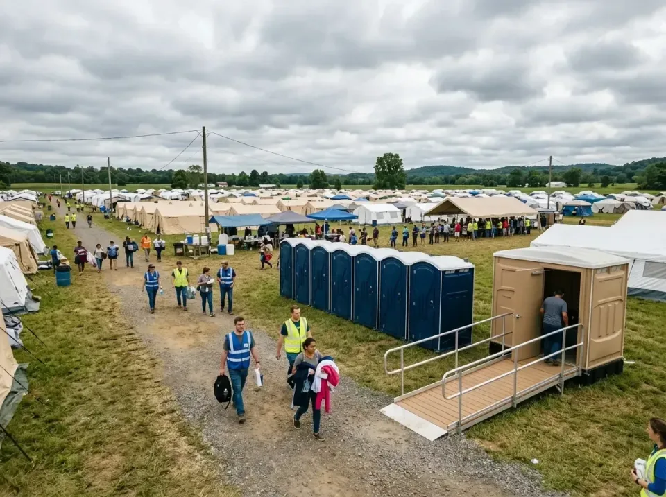 disaster-relief-camp-restrooms-010 — frequently asked questions, Dumpster & Portable Bathrooms Rental in Mayflower, AR